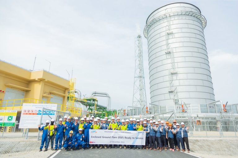 LSP together with POSCO E&C successfully conduct pilot ignition of the first enclosure ground flare in Vietnam