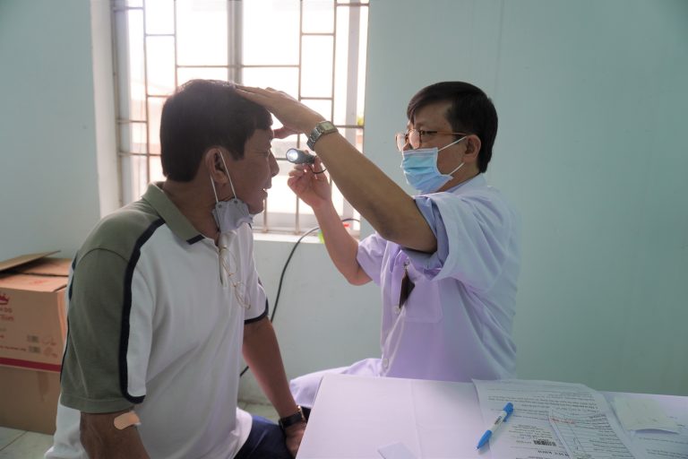 LSP conducted community health care program              for elders and women in Long Son commune