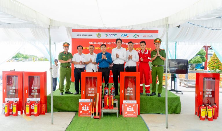 LSP Strengthens Community Safety in Long Son with Firefighting and Fire Prevention Training and Firefighting Equipment Donation